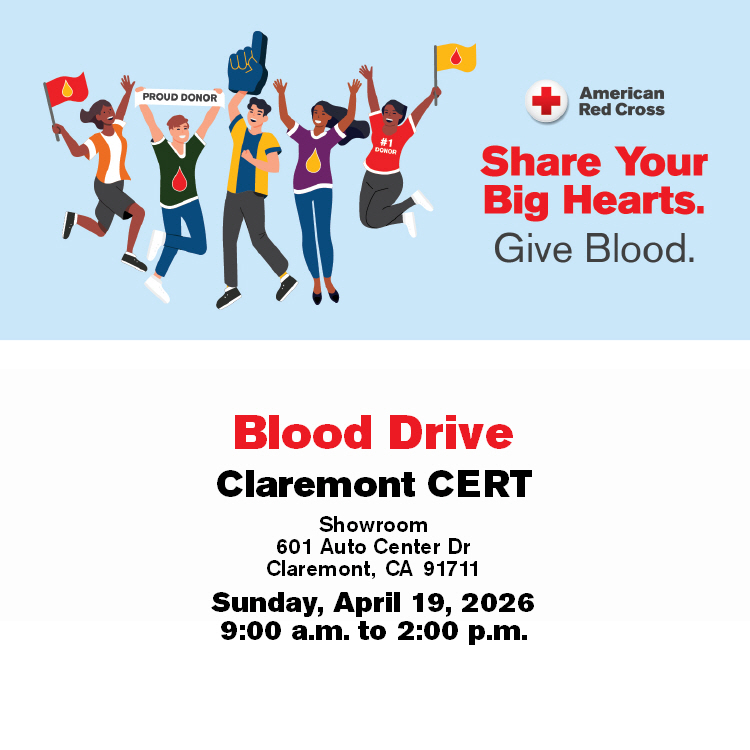 Claremont CERT Blood Drive